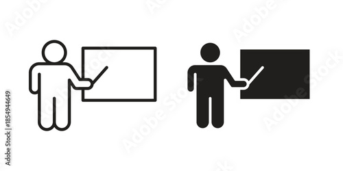 Teaching icons or logo design isolated sign symbol vector illustration - high quality line style vector