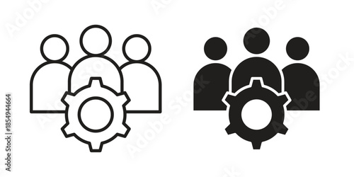 Teamwork icons or logo design isolated sign symbol vector illustration - high quality line style vector