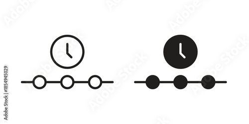 Timeline icons or logo design isolated sign symbol vector illustration - high quality line style vector