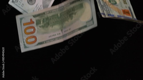 Close Up of US Dollar Bills and Currency Details