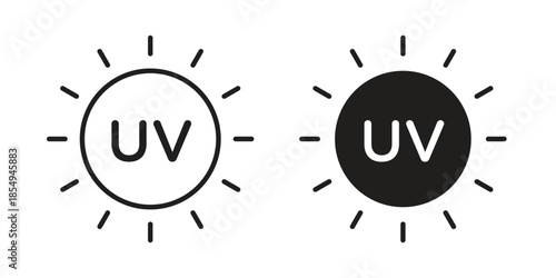 UV icons or logo design isolated sign symbol vector illustration - high quality line style vector
