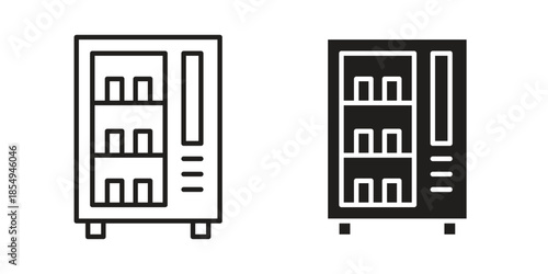 Vending machine icons or logo design isolated sign symbol vector illustration - high quality line style vector