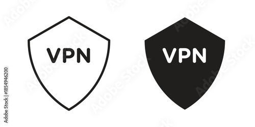 Vpn icons or logo design isolated sign symbol vector illustration - high quality line style vector