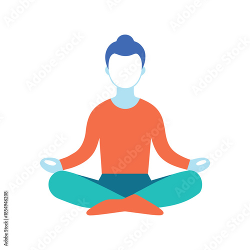 silhouette of a man meditating