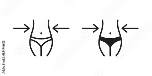 Weight loss icons or logo design isolated sign symbol vector illustration - high quality line style vector