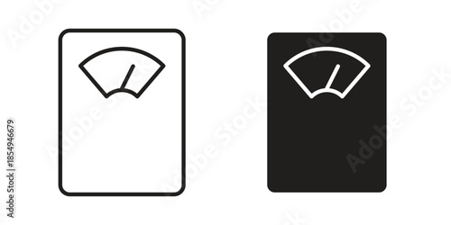 Weight scale icons or logo design isolated sign symbol vector illustration - high quality line style vector