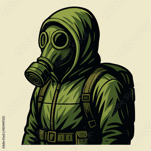 soldier, military, army, head, cartoon, mask, people, green, gas mask, art, monster, clothing, uniform, war, helmet, person, illustration, men, camouflage, armed