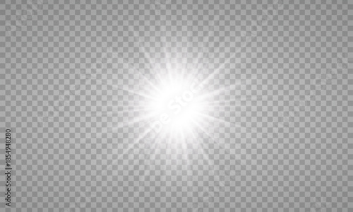 sunlight special lens flare light effect. PNG. Vector illustration transparent
