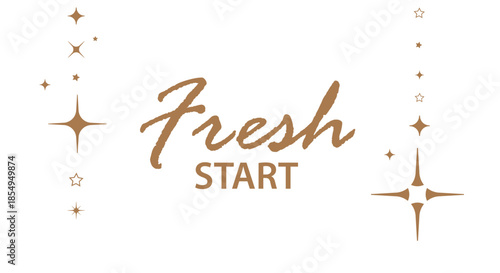 fresh start sign on white background