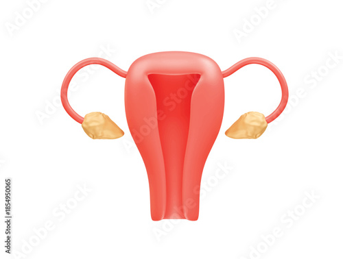Cervical icon 3d rendering illustration