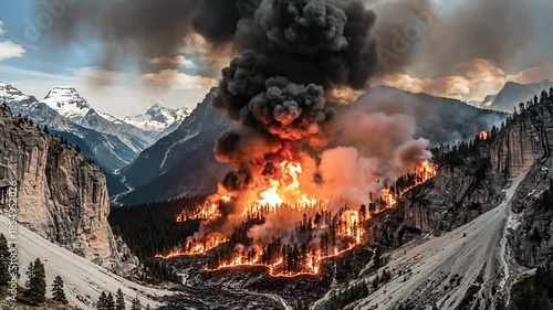 Managing a Mountain Fire Scene in a Remote Valley