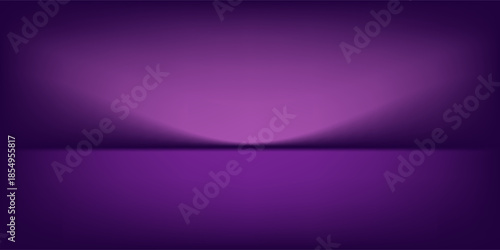 Purple Background Wall Studio Room with Spotlights,Shadow on floor.Empty Dark Violet Backdrop Stage Show with neon light for product presentation,Vector 3D Ivy Display Podium Stand