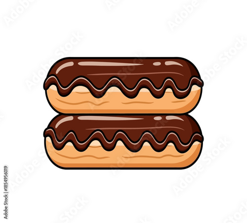 Delicious eclairs with rich chocolate frosting a delightful and tempting dessert treat