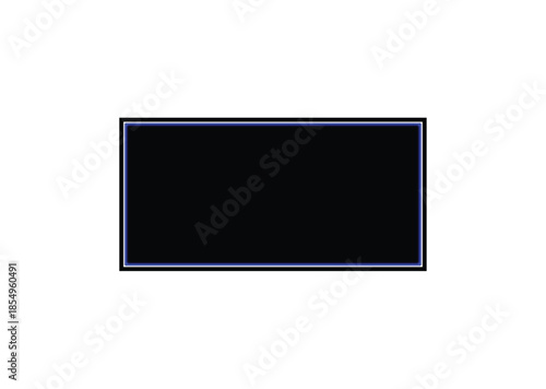 neon photo frame on white background