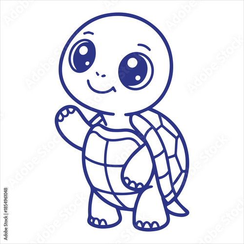 Adorable Baby Turtle Mascot