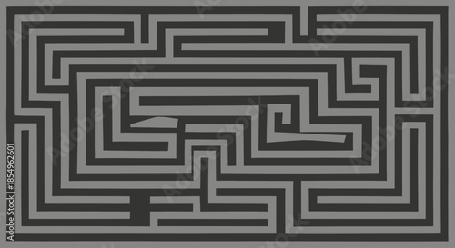 Complex Geometric Maze Pattern, Labyrinth Strategy, Challenge Concept