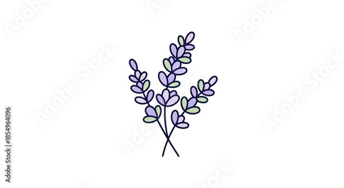 Minimalist Lavender Sprigs Icon