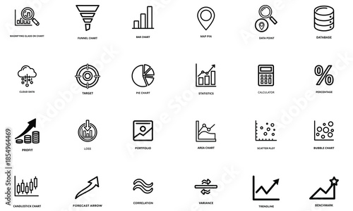 Charts & Analytics Line Icons