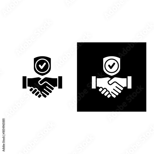 Dependable icon black and white filled.