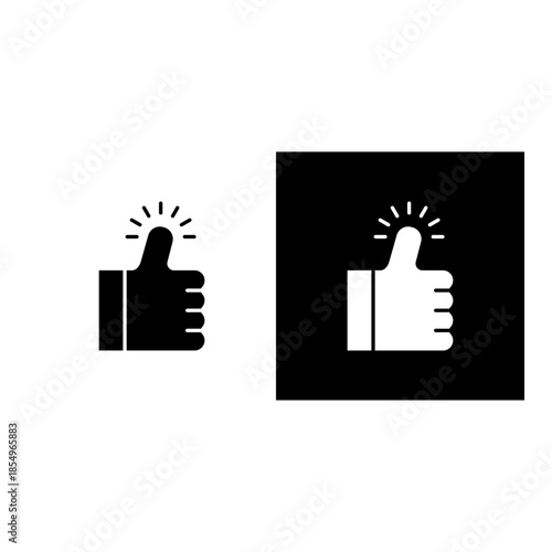 Like icon black and white filled.