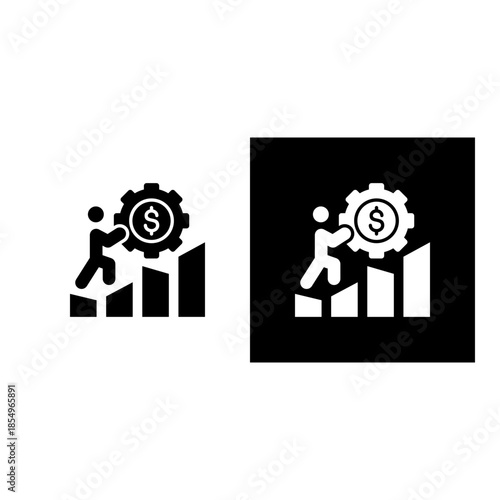 Challenge icon black and white filled.