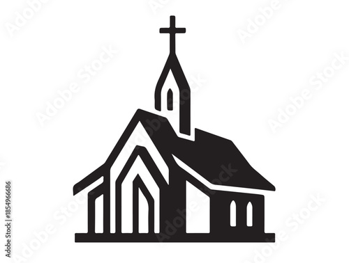 Modern Church image in silhouette.