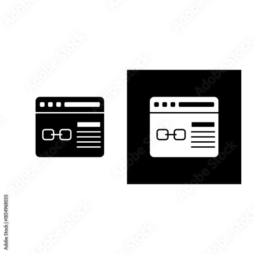 Backlink icon black and white filled.