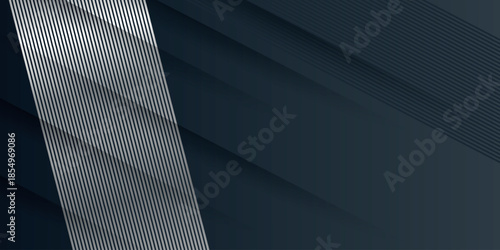 Dark background with luxurious and modern metallic stripes decoration. Silver line pattern with scratch effect for covers, brochures, banners, promotions, presentations and websites. EPS. 2