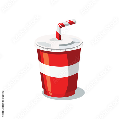 white plastic cup with red lid