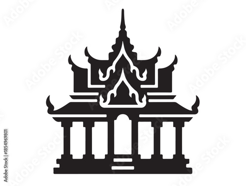 Temple icon white background.