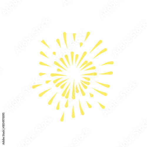 Gold fireworks vector illustration