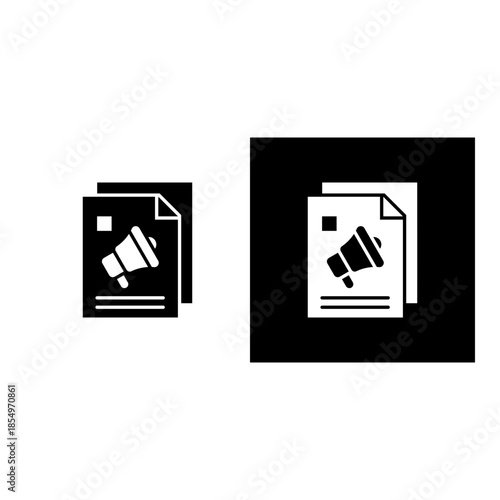Publication icon black and white filled.