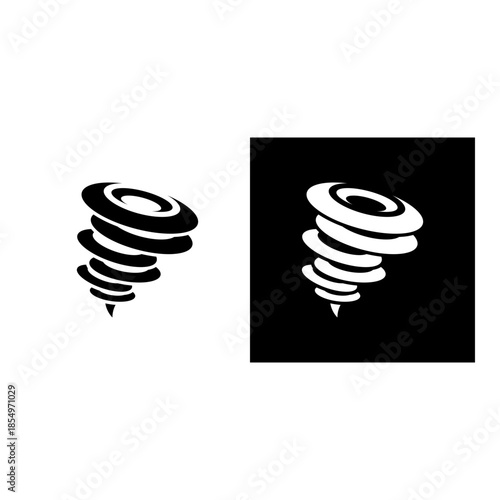 Hurricane icon black and white filled.