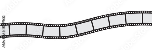 flat movie film long strip. vector illustration