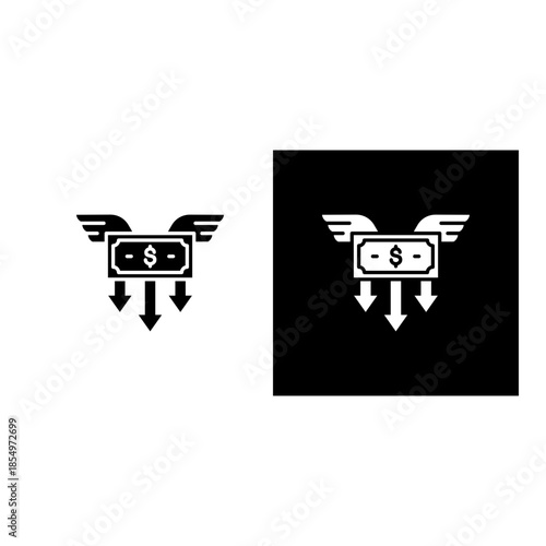 Buyouts icon black and white filled.