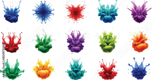 Vibrant colorful fire coral reef marine life digital art