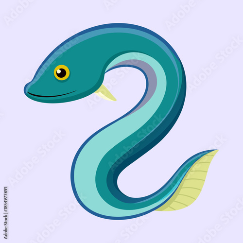 vector illustration of a eel