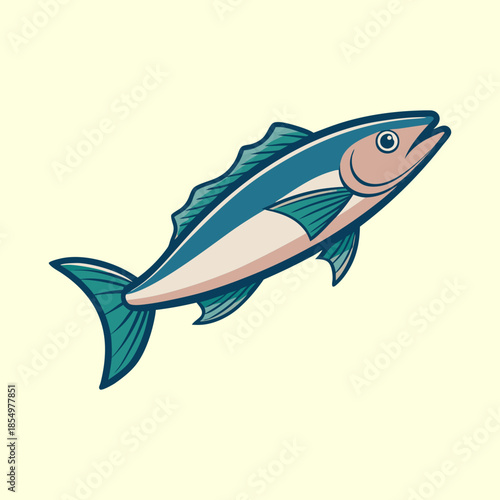 vector illustration of a hake