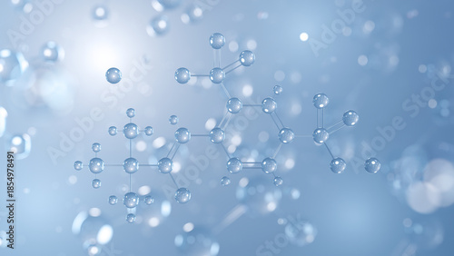 disufenton sodium molecular structure 3d, anti-ischemic agent structural chemical formula view from a microscope
