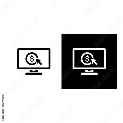 Ppc icon black and white filled.