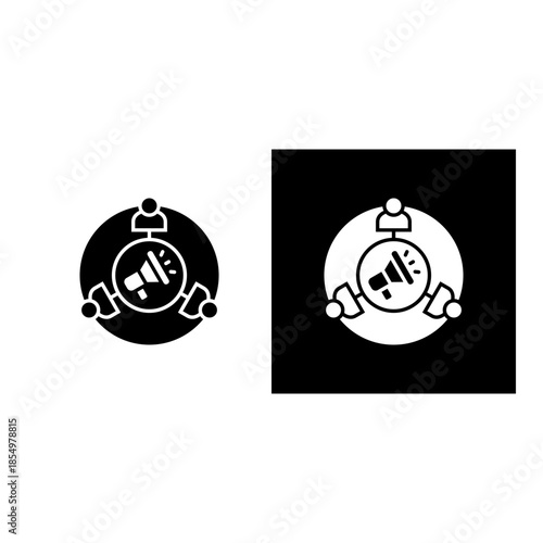 Segmentation icon black and white filled.