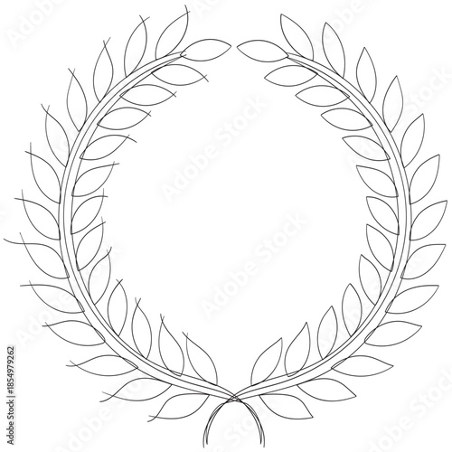 Continuous line wheat icon