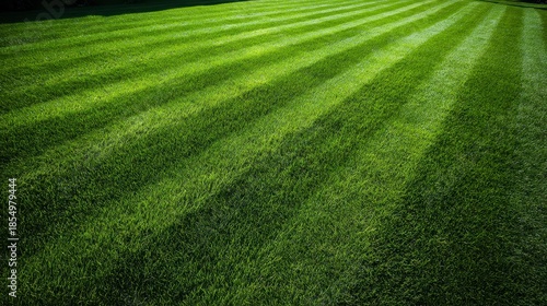 Wallpaper Mural Close-up of lush, green grass with distinct stripes from mowing, creating a visually appealing pattern. A vibrant and textured field Torontodigital.ca