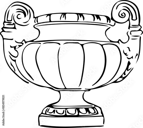 Greek vase. Simple vector drawing