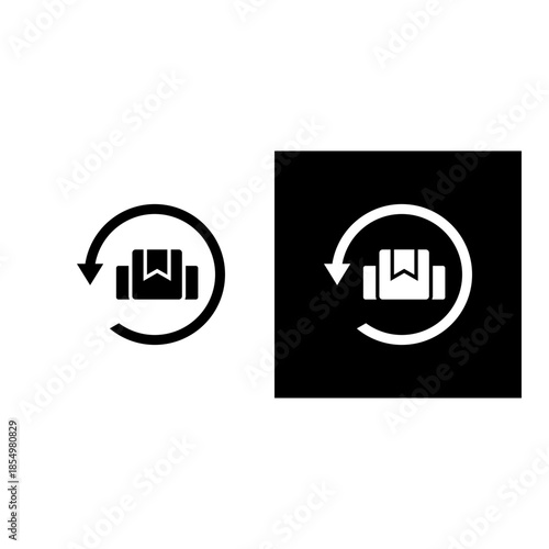 Iso icon black and white filled.