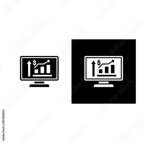 Volatility icon black and white filled.