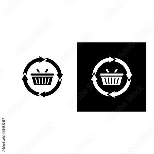 Consumption icon black and white filled.