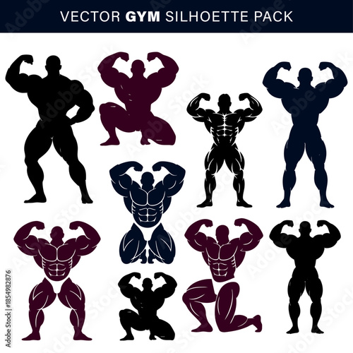 Cricket batsman silhouettes set with various batting poses, Professional cricket player action vector silhouettes pack, Vector cricket batting icons for sports tournament design