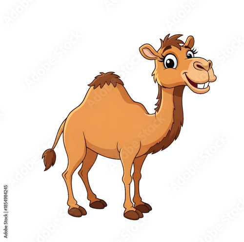 Cute cartoon camel illustration animal isolated on white background