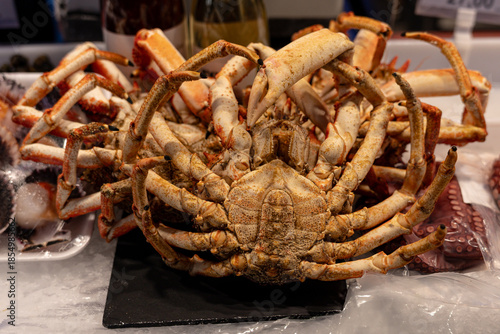 Fresh spider crab on the street market